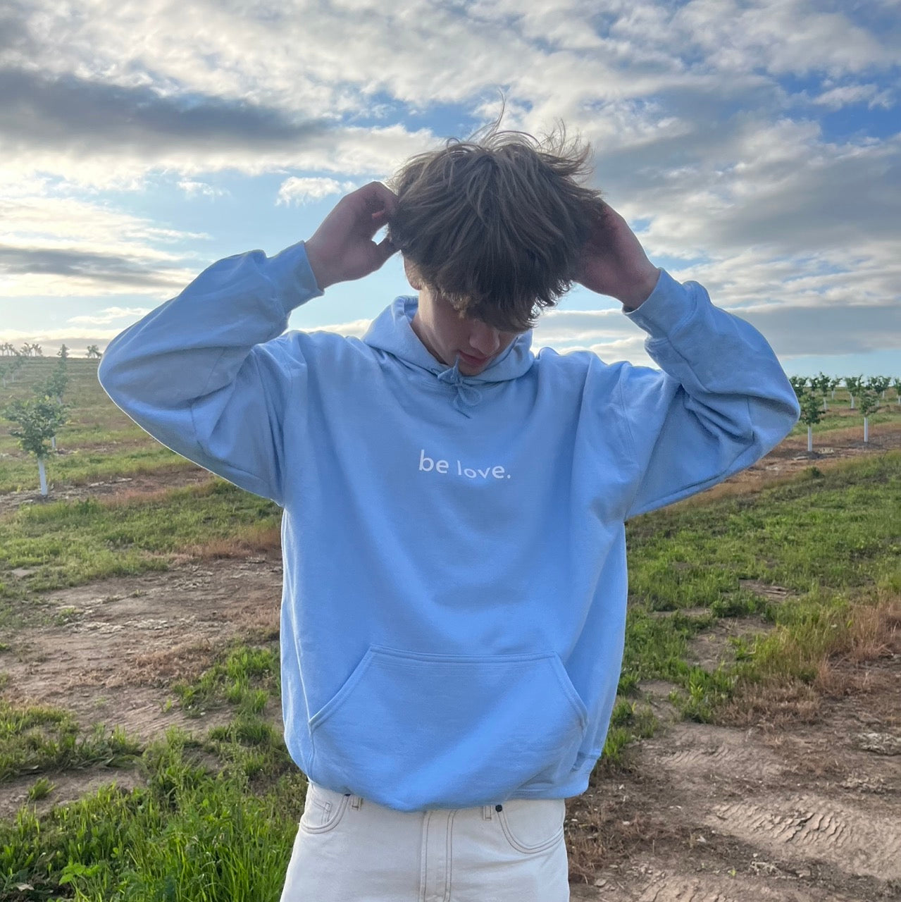 I love someone with ocd - light blue - be love Hoodie