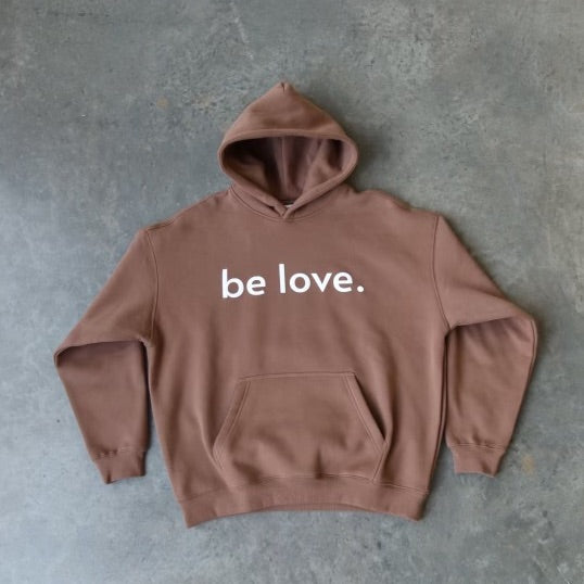 Puff Print Be Love Hoodie