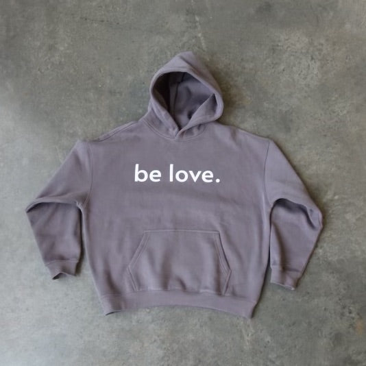 Puff Print Be Love Hoodie