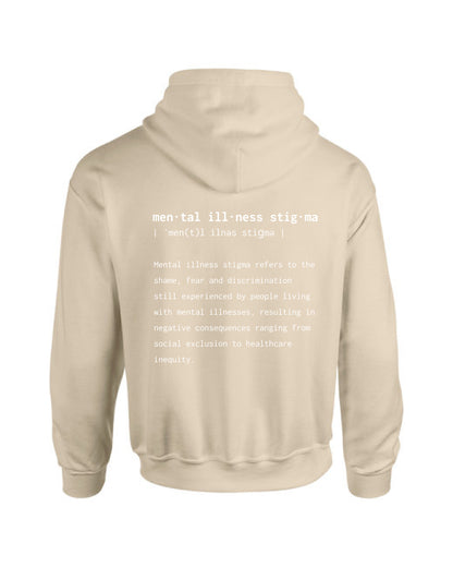 mental illness stigma definition - Cream be love Hoodie - design 015