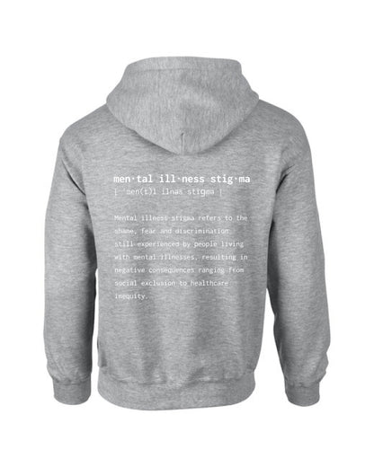 mental illness stigma definition - Grey be love Hoodie - design 015